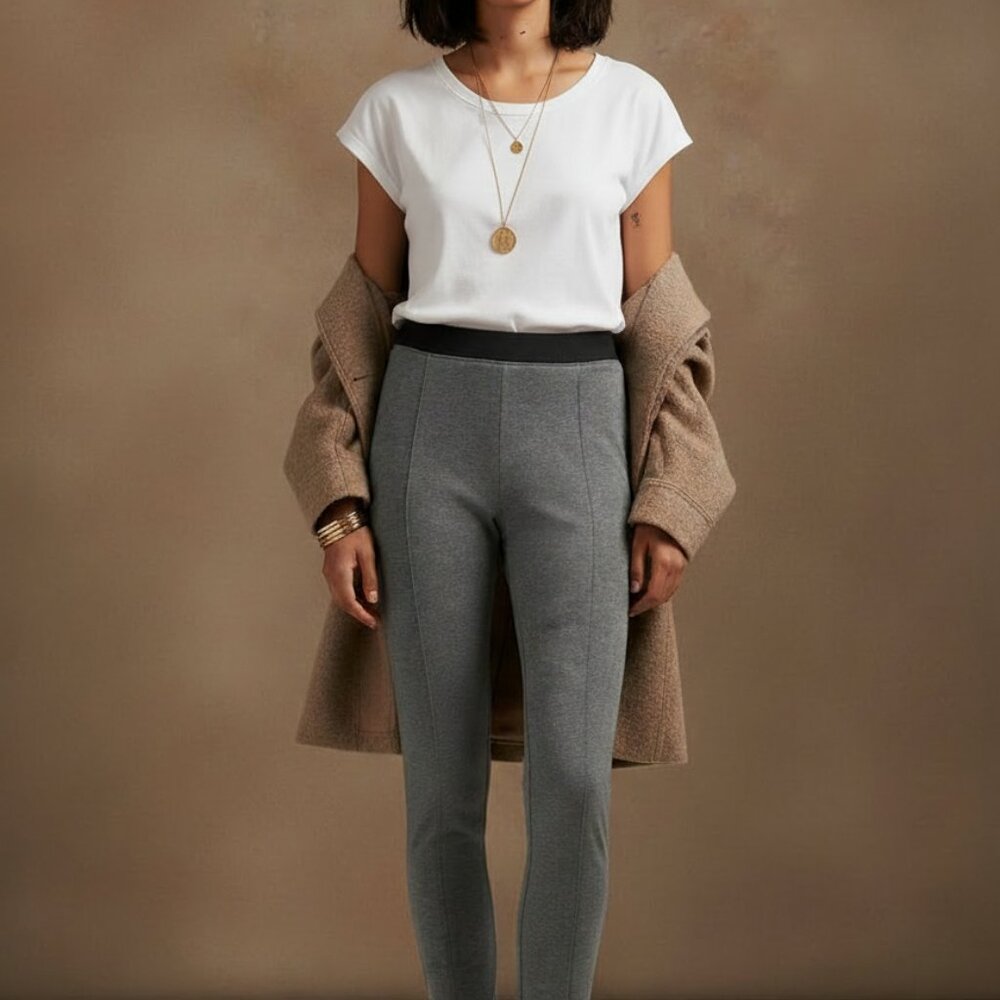 NEW, Knit Center Seam Leggings